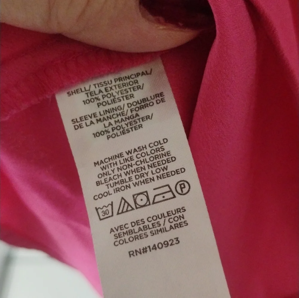 Loft Women's Pink Puff Sleeve Blouse SZ XL